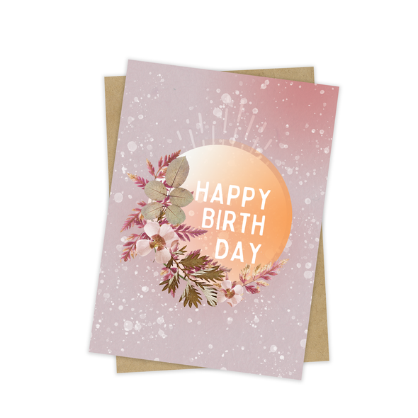 Mini Greeting Card, Happy Birthday Moon