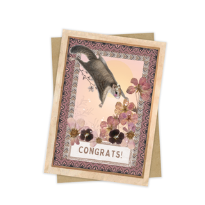 Mini Greeting Card, Squirrel Congrats