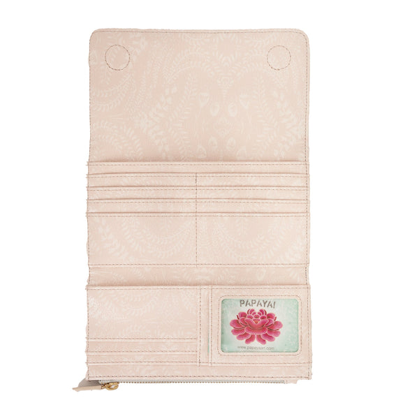 Orchid Lace Tri Fold Wallet